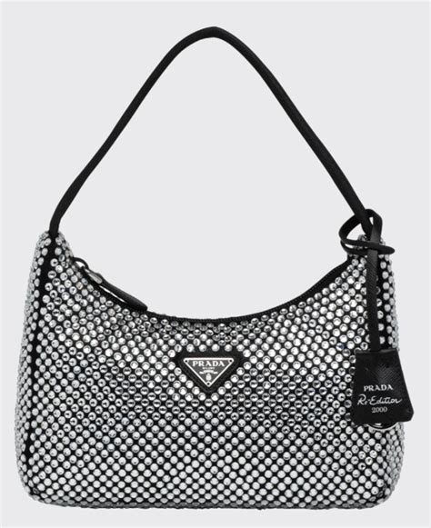 prada rhinestone bag|Prada raffia bag dupe.